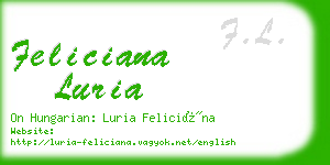 feliciana luria business card